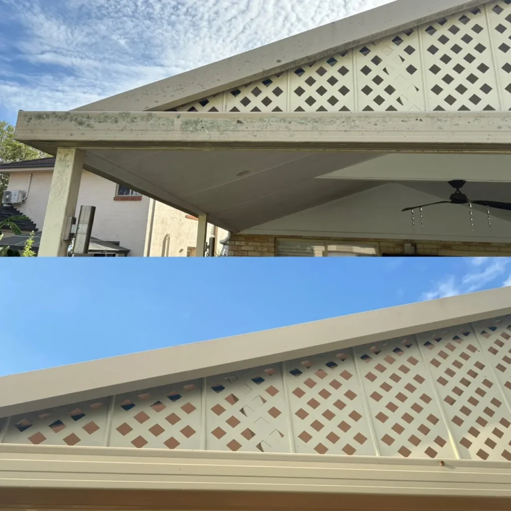 Before and After Gutter Cleaning Harrington park NSW