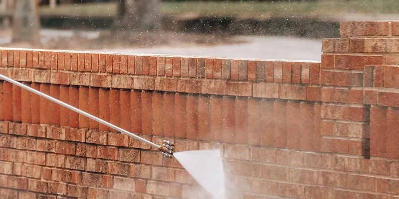 Brick wall pressure washing service in Sydney