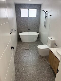 Bathroom done for end of construction cleaning